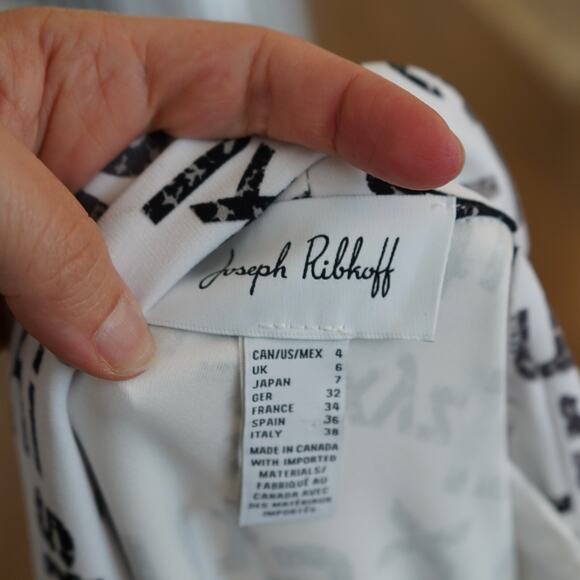 Joseph Ribkoff Black-Vanilla-Silver Jacket Size 4 Style 221173 - Picture 4 of 10